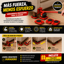 MoveLux™ | Kit Profesional 5 en 1 para Elevar y Mover Muebles sin esfuerzo