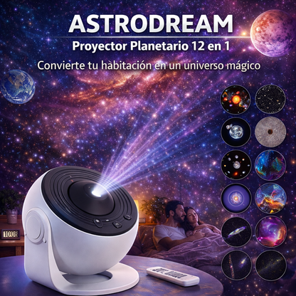 AstroDream Proyector Planetario 12 en 1 - Convierte tu habitación en un universo mágico en segundos