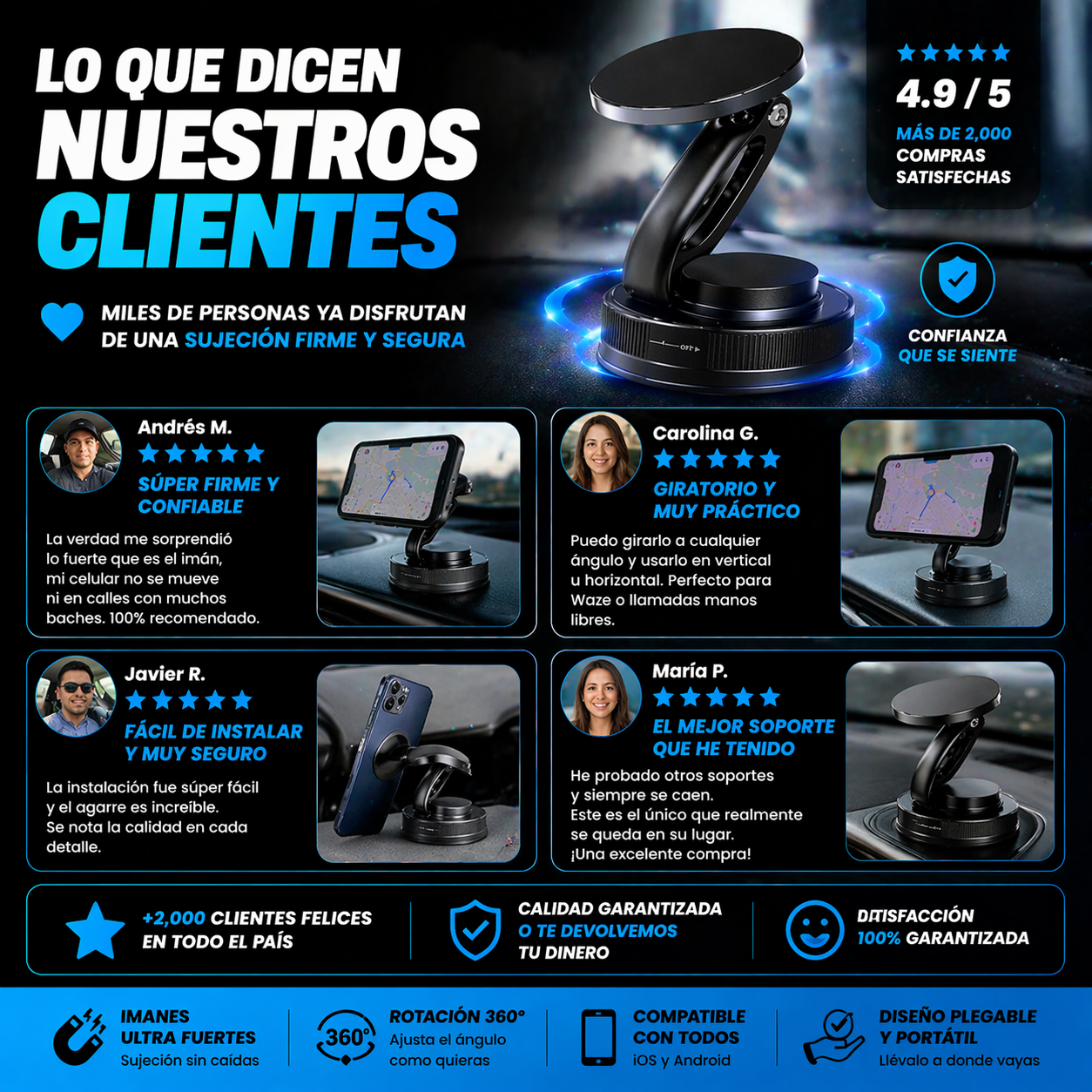 MagFix 360° Pro – Soporte Magnético Ultra Firme