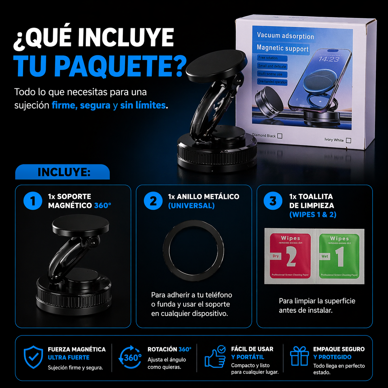 MagFix 360° Pro – Soporte Magnético Ultra Firme