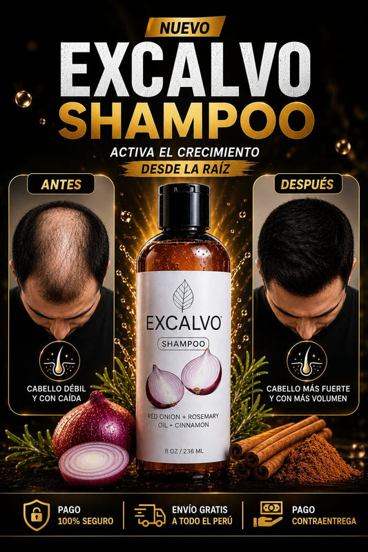 ExCalvo™ Oferta 2x1 | Shampoo Anticaída que Fortalece y Estimula el Crecimiento Capilar